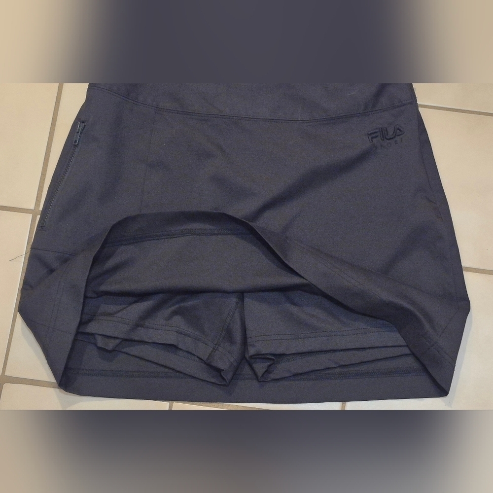 FILA Sport Golf Black Skort with Built-In Shorts Size 8 - Picture 3 of 8